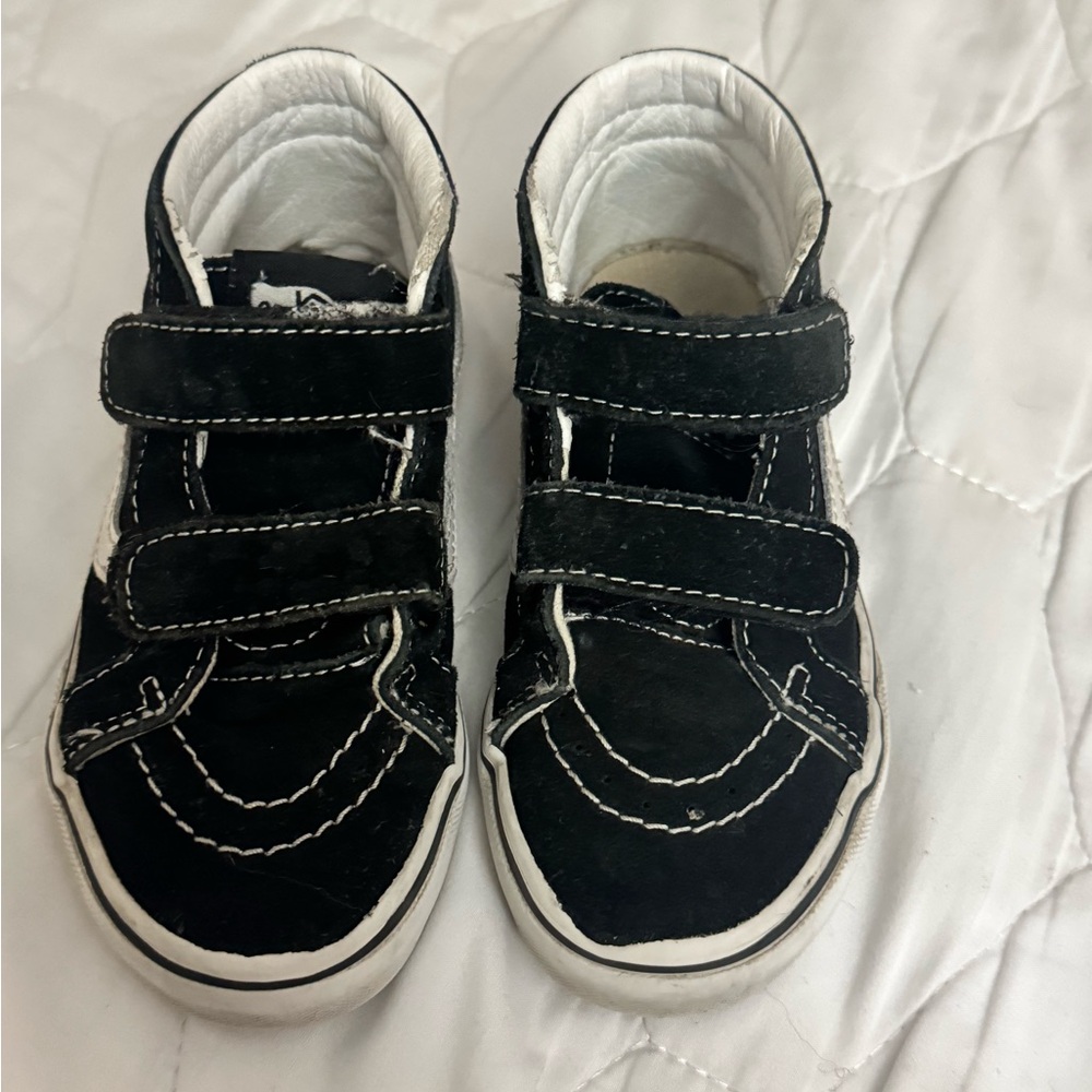 Vans Black Kids Sneakers with Velcro